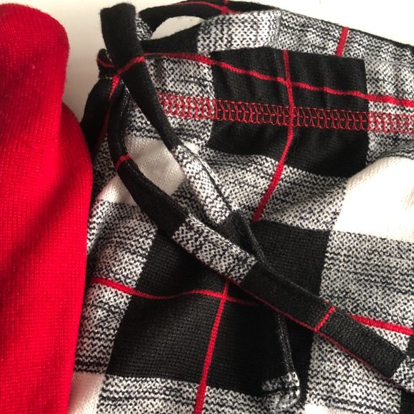 LAURA ASHLEY 2 Pc Winter Puppy Red Pajamas Size Large - Picture 3 of 7